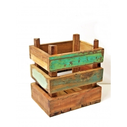 Kwietnik stolik skrzynka 3w1 drewno egzotyczne